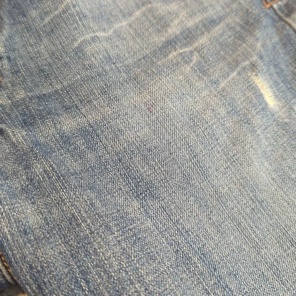 Abercrombie & Fitch Madison Cut Off Jean Shorts Womens 6 Blue Distressed